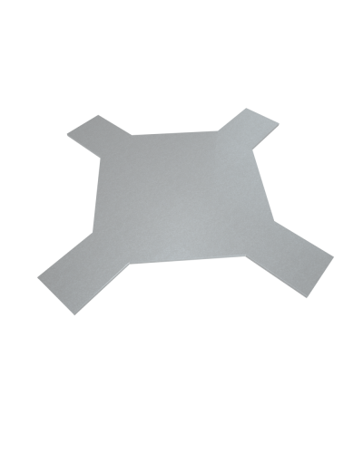 Крышка лестничного Х-разветвителя 100 мм INOX304 КМ-Профиль (KLXD100 INOX304) в Махачкале Аксессуары для лотков Pintop.ru