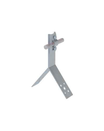 Коньковый держатель болтовой для прутка Ø 5-10 мм H80 мм CU КМ-Профиль (KDB-H80-D5-10 CU) в Махачкале Монтажные материалы Pintop.ru