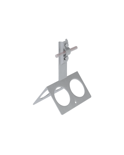 Коньковый держатель болтовой с широким основанием для прутка Ø 5-10 мм H100 мм CU КМ-Профиль (BKDB-H100-D5-10 CU) в Махачкале Монтажные материалы Pintop.ru