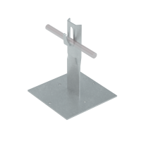 Приклееваемый держатель зажимной для прутка Ø 5-8 мм H150 мм КМ-Профиль (PDZ-H150-D5-8)