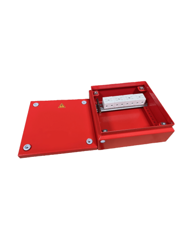 Коробка распределительная огнестойкая КРОПС, IP65, габаритные размеры 150х150х80 мм, для кабелей сечением до 10 мм2, 6 клемм КМ-Профиль (FRJB-KM-ST5-10-06-КРОПС-IP65) в Махачкале Распределительные коробки Pintop.ru