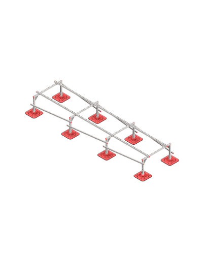 Опорная конструкция для установки оборудования TECHNORAPTOR FOOT 1000х4000 КМ-профиль (KM-TR-F-SSEI-1000-4000) в Махачкале Системы видеонаблюдения Pintop.ru