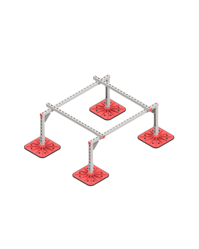 Опорная конструкция для установки оборудования TECHNORAPTOR FOOT 1200х1000 КМ-профиль (KM-TR-F-SSEI-1200-1000) в Махачкале Системы видеонаблюдения Pintop.ru