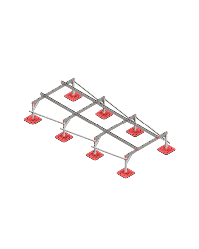 Опорная конструкция для установки оборудования TECHNORAPTOR FOOT 1500х3500 КМ-профиль (KM-TR-F-SSEI-1500-3500) в Махачкале Системы видеонаблюдения Pintop.ru