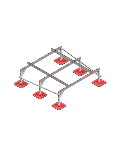 Опорная конструкция для установки оборудования TECHNORAPTOR FOOT 1800х1800 КМ-профиль (KM-TR-F-SSEI-1800-1800) в Махачкале Системы видеонаблюдения Pintop.ru
