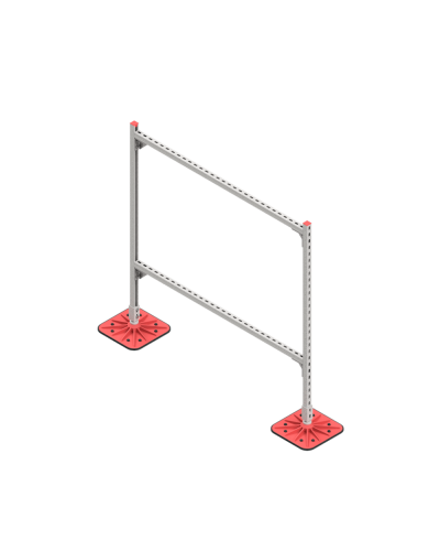 Опорная конструкция для горизонтальных прямоугольных воздуховодов и металлических лотков кабеленесущих систем TECHNORAPTOR FOOT 1500х1500 HD КМ-профиль (KM-TR-F-SSHRAD-1500-1500 HD) в Махачкале Системы видеонаблюдения Pintop.ru