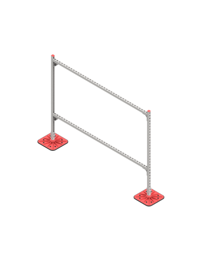 Опорная конструкция для горизонтальных прямоугольных воздуховодов и металлических лотков кабеленесущих систем TECHNORAPTOR FOOT 2000х1500 КМ-профиль (KM-TR-F-SSHRAD-2000-1500) в Махачкале Системы видеонаблюдения Pintop.ru