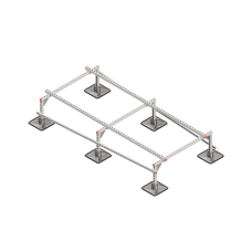 Опорная конструкция для установки оборудования TECHNORAPTOR STEELFOOT 1200х2500 КМ-профиль (KM-TR-STF-SSEI-1200-2500)