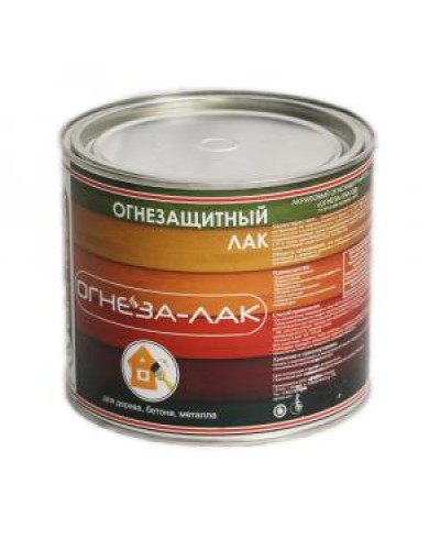Лак огнезащитный акриловый Огнеза «ОГНЕЗА-ЛАК-ОД» для древесины и материалов изнеё, глянцевый, бесцветный, ведро 2,4л.(1,8 кг.) в Махачкале Огнезащитные краски Pintop.ru