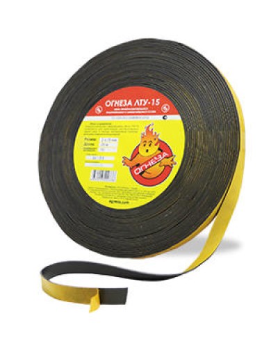 Лента термоуплотнительная ОгнезаОГНЕЗА-ЛТУ 1,5*15 мм., рулон 35 пог.м. в Махачкале Дополнительное оборудование пожаротушения Pintop.ru