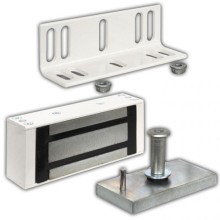 Замок электромагнитный Олевс М1-200 белый (с уголком)