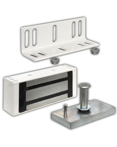 Замок электромагнитный Олевс М1-200 белый (с уголком) в Махачкале Электромагнитные замки Pintop.ru