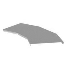 Крышка угла горизонтального 45° 100х15 (0,7) для лестничного лотка ПожТехКабель (650-400)