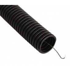 Труба гофрированная ПВХ легкая 350 Н черная с/з д16 (50 м/3000 м уп/пал) Промрукав (PR01.0054)