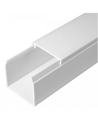 Кабель-канал белый 2-й замок в п/э 40х40 (24 м/уп) Промрукав (PR03.0054) в Махачкале Кабель-канал Pintop.ru