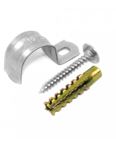 Комплекты для крепления ОКЛ с использованием самореза, дюбеля и скобы СМО 25-26 (100 шт) Промрукав (PR08.4998) в Махачкале Держатели, клипсы, скобы Pintop.ru