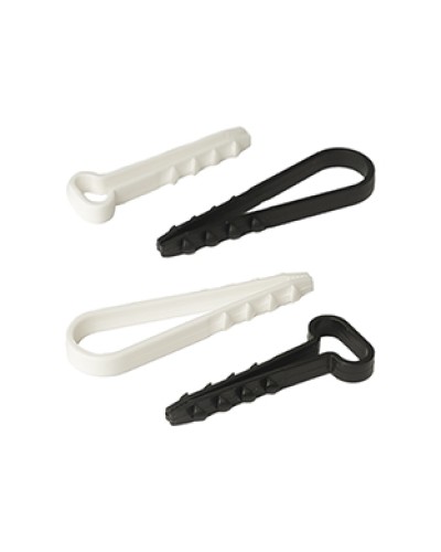 Дюбель-хомут для плоского кабеля 5-8 мм черный (10шт) Промрукав (PR08.6954) в Махачкале Крепеж: Дюбели, шурупы, саморезы Pintop.ru