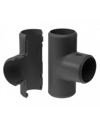 Тройник разборный черный д20 (5шт/400шт уп/кор) Промрукав (PR13.0178) в Махачкале Повороты, муфты, тройники Pintop.ru