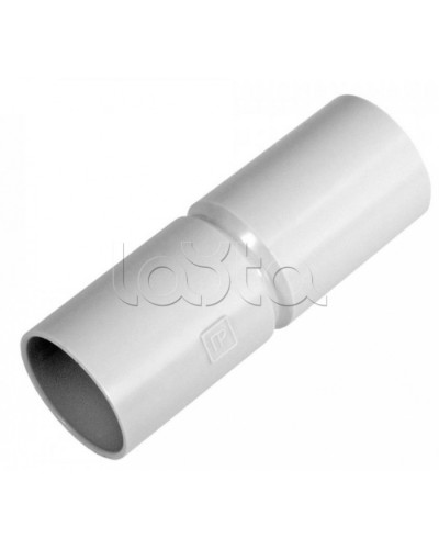 Патрубок-муфта д16 безгалогенная (HF) атмосферостойкая серая (100шт/1200шт уп/кор) Промрукав (PR13.0350) в Махачкале Повороты, муфты, тройники Pintop.ru