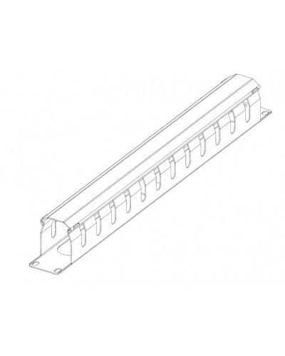 Органайзер горизонтальный 19 1U с крышкой ЦМО ГКЗ-1U-9005 в Махачкале Кабельные органайзеры Pintop.ru