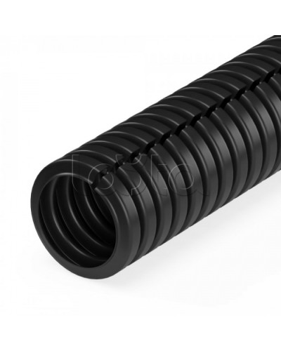 Труба гофрированная ПП безгалогенная (HF) разрезная черная dвн 9,8 мм, dнар 13,2 мм (10м/уп) Промрукав (PR02.0364) в Махачкале Труба гофрированная Pintop.ru