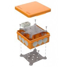 Коробка огнест. разветвительная 100х100х40 (16 шт/кор) Промрукав (60-0303-FR6.0-4-2-Р)