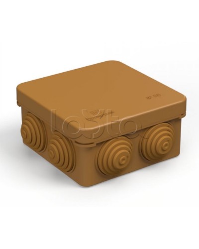 Коробка распределительная для о/п безгалогенная (HF) бук 80х80х40 (105шт/кор) Промрукав (40-0210-8001) в Махачкале Распределительные коробки Pintop.ru