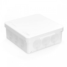 Коробка распределительная для прямого монтажа двухкомпонентная безгалогенная (HF) белая 100х100х40 (90шт/кор) Промрукав (60-0303-9003)