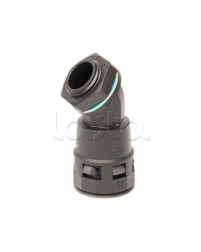 Монтажный комплект муфта 45 грд. труба-коробка DN 23 мм, М25х1,5, полиамид, цвет черный DKC PACL23M25N в Махачкале Крепеж: Дюбели, шурупы, саморезы Pintop.ru