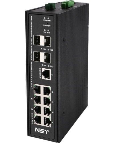 Промышленный управляемый (L2+) Ultra PoE коммутатор NST NS-SW-8G4G-SPL/IM в Махачкале Коммутаторы Pintop.ru