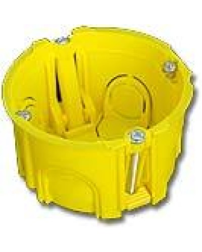 Коробка подрозеточная в стену для суппорта 45x45, желтая TWT TWT-BX45x45-YL в Махачкале Распределительные коробки Pintop.ru