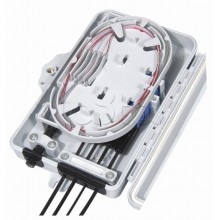 Бокс оптический настенный, 4 порта (SC, duplex LC), без пигтейлов и проходных адаптеров Hyperline FO-WBI-4A-GY