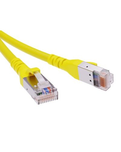 Патч-корд экранированный CAT6A SF/UTP 4х2, LSZH, желтый, 1м DKC RN6ASF4510YL в Махачкале Патчкорды (медные) Pintop.ru