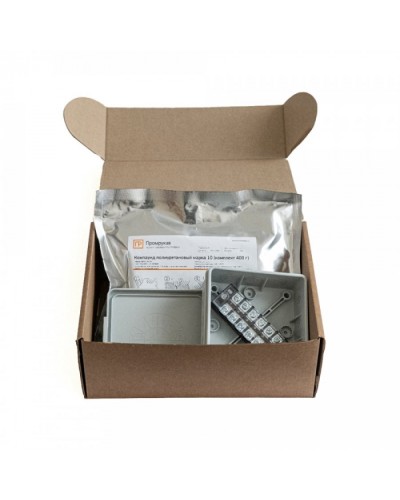 Коробка распределительная двухкомпонентная (HF) 100х100х40 серая Промрукав (PR80.0176) в Махачкале Распределительные коробки Pintop.ru