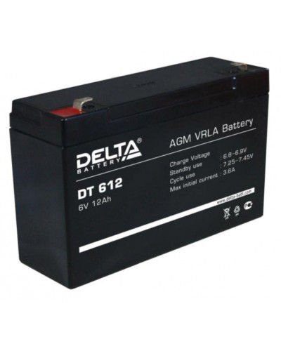 Аккумулятор свинцово-кислотный Delta DT 612 в Махачкале Электротехническое оборудование Pintop.ru