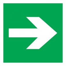 Знак эвакуационный "Направляющая стрелка" 100x100 (5шт/уп) REXANT 56-0029