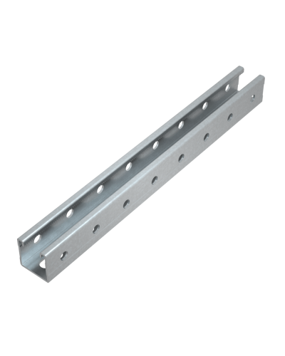 Страт-профиль 41х41 L2700 мм s:1,5 (тройная перфорация) HD КМ-Профиль (STP41-41-2700 3P HD) в Махачкале Аксессуары для лотков Pintop.ru