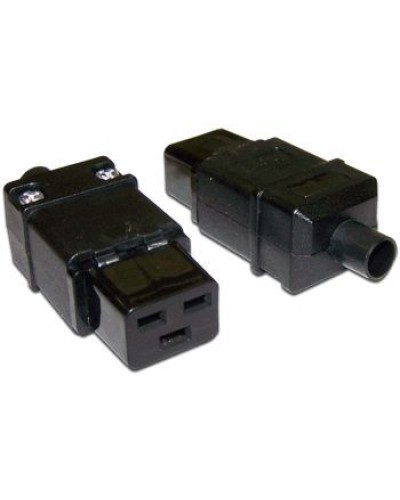 Вилка Lanmaster LAN-IEC-320-C19 IEC 60320 C19 16A 250V black в Махачкале Коммутационные изделия Pintop.ru