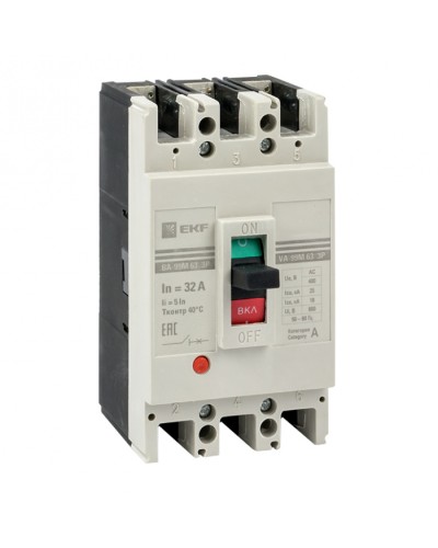 Выключатель автоматический ВА-99М 63/16А 3P 5In 25кА EKF PROxima (mccb99-3P5In63-16m) в Махачкале Электротехническое оборудование Pintop.ru