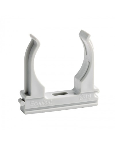 CF40G Держатель (клипса), без галогена, для труб D40мм (10шт) Экопласт (41740-10HF) в Махачкале Держатели, клипсы, скобы Pintop.ru