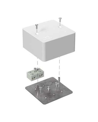 Коробка огн. разв. для каб-канала Е15-Е60 RAL9003 85х85х45 (44 шт/кор) Промрукав (40-0460-FR6.0-4-2-Р) в Махачкале Распределительные коробки Pintop.ru