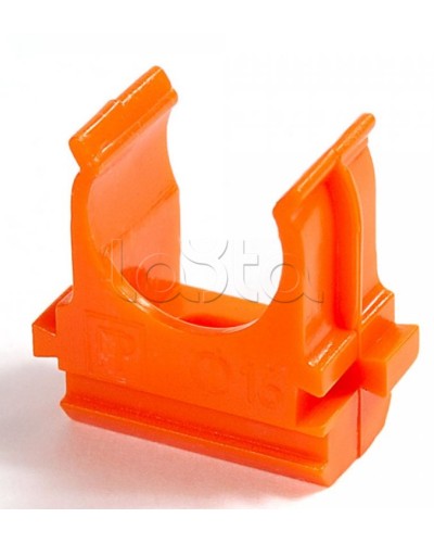Крепёж-клипса для труб АБС-пластик оранжевая д20 в малой упаковке (10шт/1000шт уп/кор) Промрукав (PR13.0067) в Махачкале Держатели, клипсы, скобы Pintop.ru