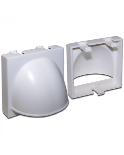 Кабельный ввод открытый, 45х45, белый LANMASTER (LAN-SIP-23CO-WH) в Махачкале Аксессуары для кабель-канала Pintop.ru