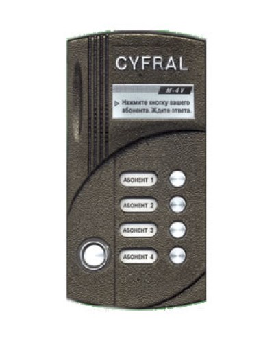 Блок вызова видеодомофона на 4 абонентов Цифрал M-4M/TVС в Махачкале Блоки вызова многоабонентные Pintop.ru