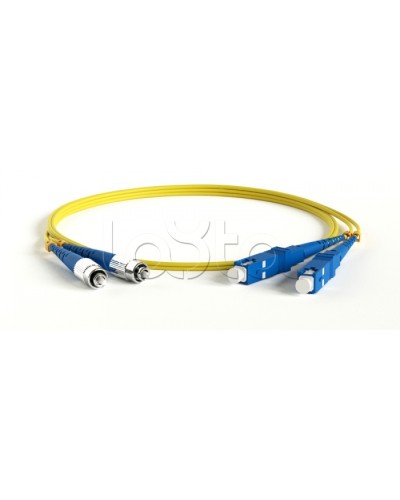 Патч-корд волоконно-оптический одномодовый SM 9/125 (OS2), SC/UPC-FC/UPC, 2.0 мм, duplex, LSZH, 10 м Hyperline FC-D2-9-FC/UR-SC/UR-H-10M-LSZH-YL в Махачкале Патч-корды оптические Pintop.ru