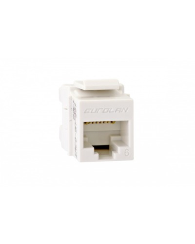 Вставка Keystone RJ45, кат. 6, неэкран. Eurolan (16B-U6-03WT) в Махачкале Коннекторы Pintop.ru