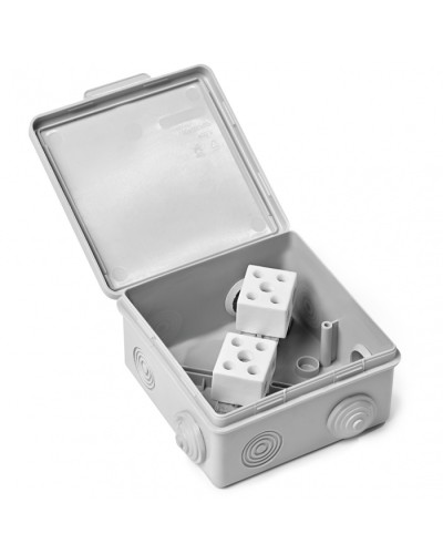 Коробка монтажная огнестойкая пластиковая герметичная КМОПГ IP54, 4 контакта для кабеля до 10мм2(4к х 10 мм) ПожТехКабель 071-004 в Махачкале Распределительные коробки Pintop.ru