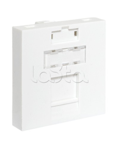 Вставка розеточная TERACOM PRO 45x45мм формат Mosaic на 1 модуль Keystone белая EKF (TRP-INS-MOS-2M1P-WH) в Махачкале Розетки компьютерные и телефонные Pintop.ru