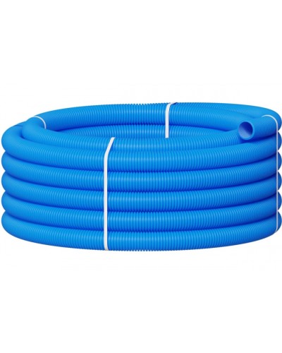 Вентиляционная труба гибкая двустенная для воздуховода (ПНД) D90мм цвет голубой(1шт=50м) Экопласт 803090TR-1 в Махачкале Гладкая труба Pintop.ru