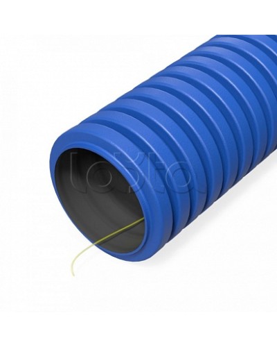 Труба гофрированная двустенная ПНД гибкая тип 750 (SN49) с/з синяя d40 мм (150м/уп) Промрукав (PR15.0286) в Махачкале Труба гофрированная Pintop.ru